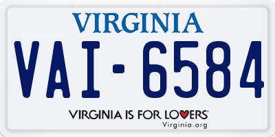 VA license plate VAI6584
