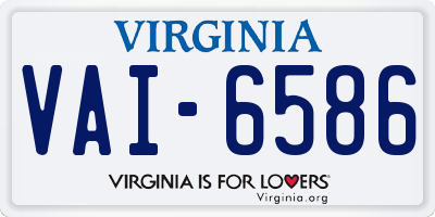 VA license plate VAI6586
