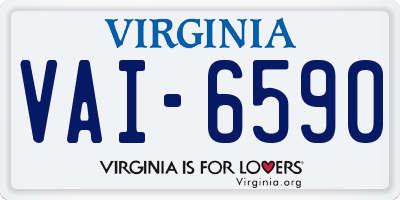 VA license plate VAI6590
