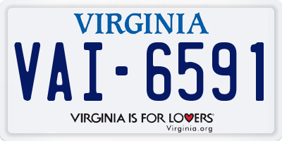 VA license plate VAI6591