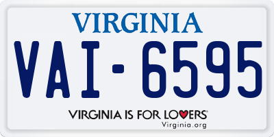 VA license plate VAI6595