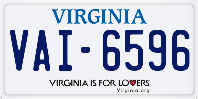 VA license plate VAI6596