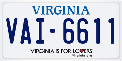 VA license plate VAI6611