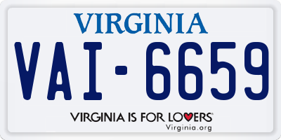 VA license plate VAI6659