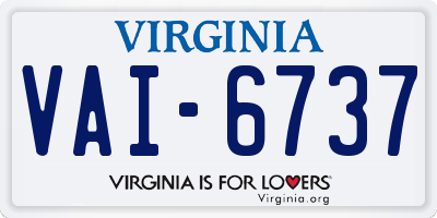 VA license plate VAI6737