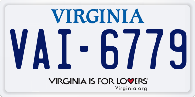 VA license plate VAI6779