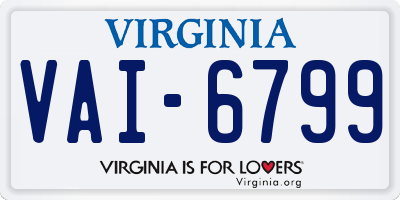 VA license plate VAI6799