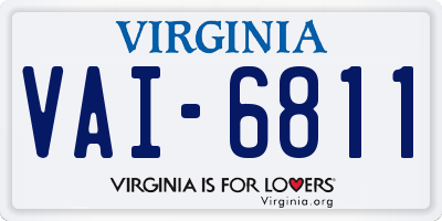 VA license plate VAI6811