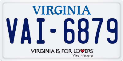 VA license plate VAI6879