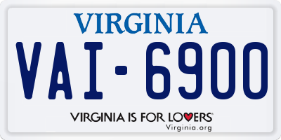 VA license plate VAI6900