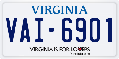 VA license plate VAI6901