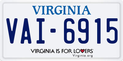 VA license plate VAI6915