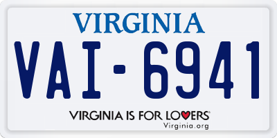 VA license plate VAI6941