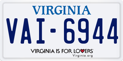 VA license plate VAI6944