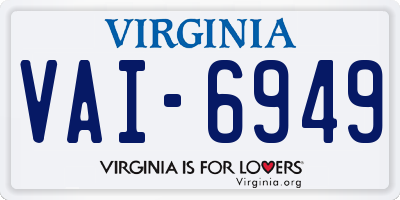 VA license plate VAI6949