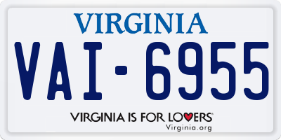 VA license plate VAI6955