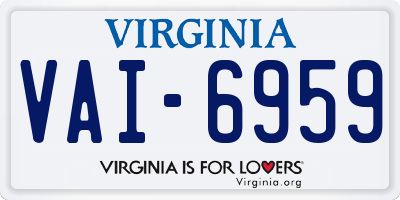 VA license plate VAI6959