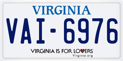 VA license plate VAI6976