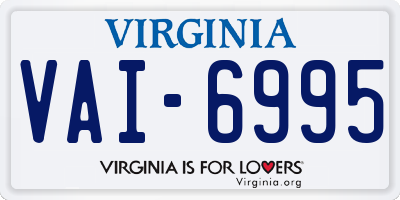 VA license plate VAI6995