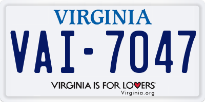 VA license plate VAI7047