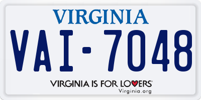 VA license plate VAI7048