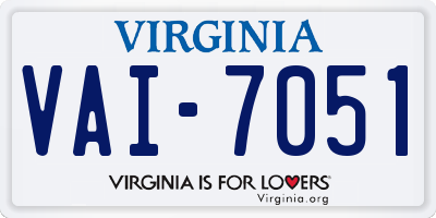 VA license plate VAI7051