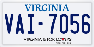 VA license plate VAI7056