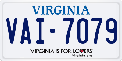 VA license plate VAI7079