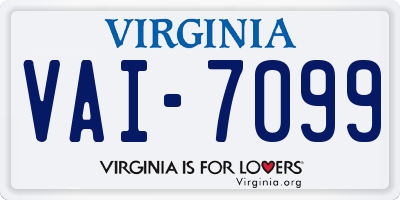 VA license plate VAI7099