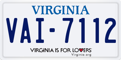 VA license plate VAI7112