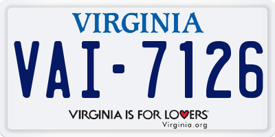 VA license plate VAI7126