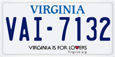 VA license plate VAI7132