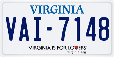 VA license plate VAI7148