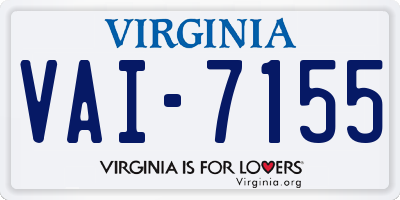 VA license plate VAI7155