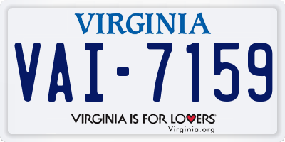 VA license plate VAI7159