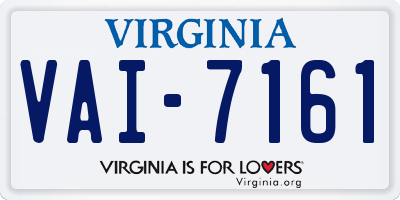 VA license plate VAI7161