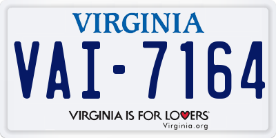 VA license plate VAI7164