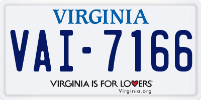 VA license plate VAI7166