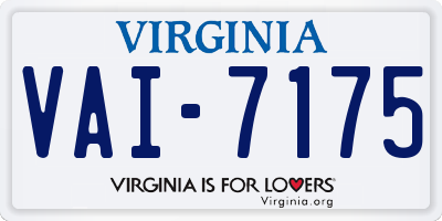 VA license plate VAI7175