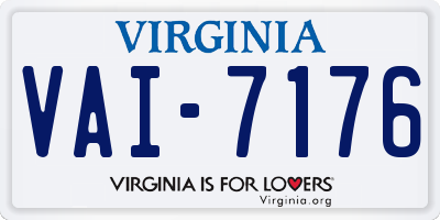 VA license plate VAI7176