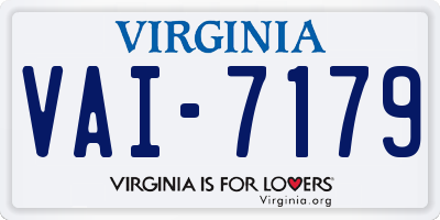 VA license plate VAI7179