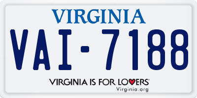 VA license plate VAI7188