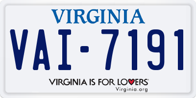 VA license plate VAI7191