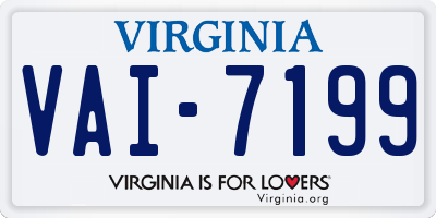 VA license plate VAI7199