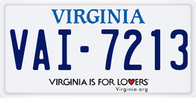 VA license plate VAI7213