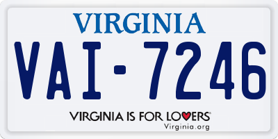 VA license plate VAI7246