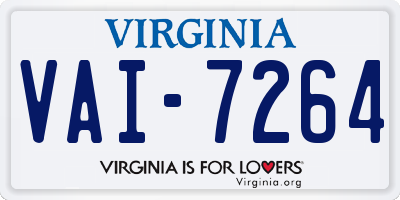 VA license plate VAI7264
