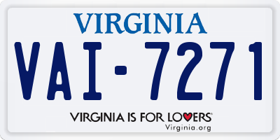 VA license plate VAI7271