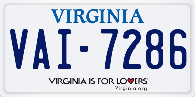 VA license plate VAI7286