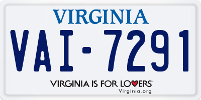 VA license plate VAI7291